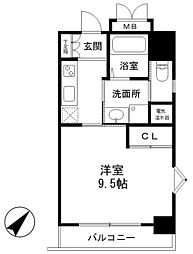 スマイルコート王子公園 1Kの間取図画像