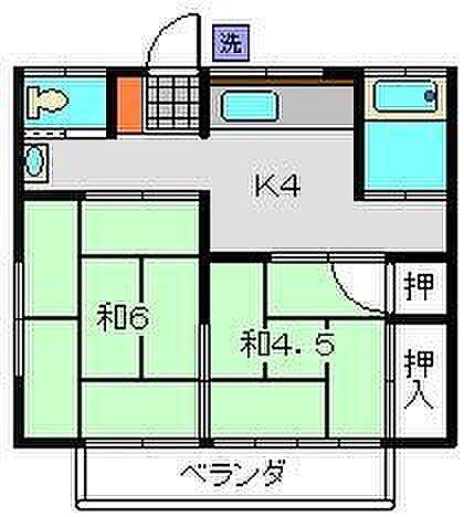 第二うるし原荘 201｜神奈川県横浜市港北区日吉本町２丁目(賃貸アパート2K・2階・35.00㎡)の写真 その2