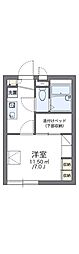 レオパレス大倉山メルベーユ1 1Kの間取図画像