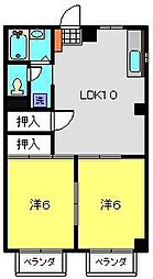 メイウール新川崎 2LDKの間取図画像