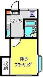 ペアシティー日吉B 1Kの間取図画像