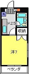 グレイトハウス日吉 1Kの間取図画像