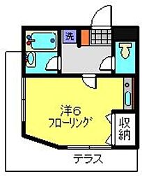 メゾンドシェティ ワンルームの間取図画像