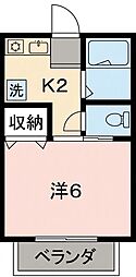 リバーサイドアーバン 1Kの間取図画像