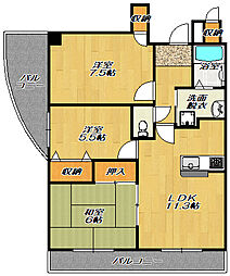 パストラル3 3LDKの間取図画像