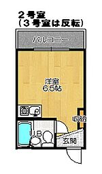ウイングハイツ扇町 ワンルームの間取図画像