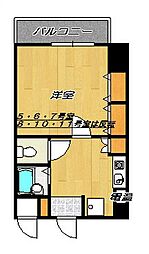 JR片町線(学研都市線) 住道駅 徒歩15分の賃貸マンション 2階1Kの間取り