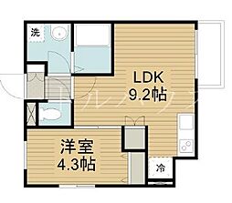 REVITA野崎 1LDKの間取図画像