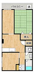 第2河正コーポ 3DKの間取図画像