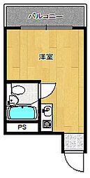 サンライズマンション ワンルームの間取図画像
