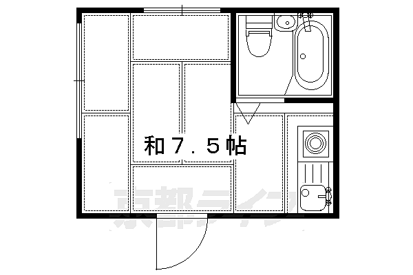 京都府京都市伏見区深草墨染町(賃貸マンション1R・1階・15.00㎡)の写真 その2