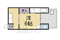 近鉄京都線 向島駅 徒歩15分の賃貸アパート 1階1Kの間取り