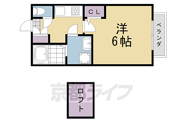 コート桂 201｜京都府京都市西京区桂南巽町(賃貸アパート1K・2階・23.59㎡)の写真 その2