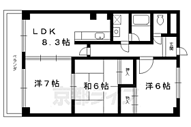 プリムローズ 106 ｜ 京都府乙訓郡大山崎町字下植野小字二階下（賃貸マンション3LDK・1階・61.10㎡） その2