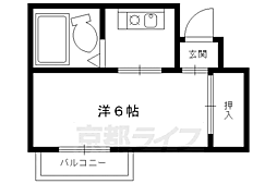 第一ロイヤルハイツ 3階1Kの間取り