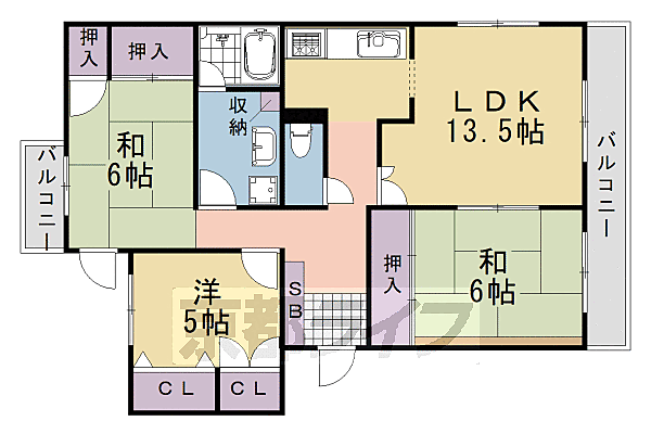 ＦＡＭＩＬＩＡ桂 101｜京都府京都市西京区桂木ノ下町(賃貸マンション3LDK・1階・77.90㎡)の写真 その2