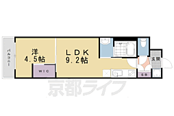 JR東海道・山陽本線 京都駅 徒歩15分の賃貸マンション 5階1LDKの間取り