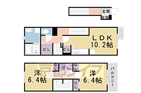 ヴェラルーナ天神 207 ｜ 京都府長岡京市天神5丁目（賃貸アパート2LDK・2階・69.71㎡） その2