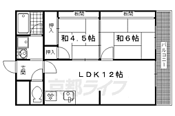 ルミネ玉山 2階2LDKの間取り