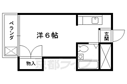 グラシィオ中久世 1階1Kの間取り