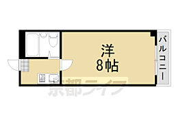 阪急京都本線 桂駅 徒歩10分の賃貸マンション 3階1Kの間取り