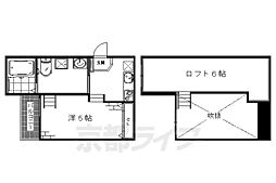 京阪宇治線 桃山南口駅 徒歩4分の賃貸アパート 1階1Kの間取り