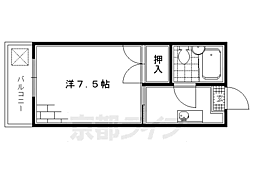 京阪本線 墨染駅 徒歩5分の賃貸マンション 1階1Kの間取り