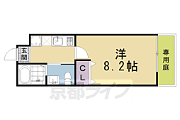 JR東海道・山陽本線 西大路駅 徒歩7分の賃貸マンション 1階1Kの間取り