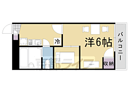 JR山陰本線 園部駅 徒歩22分の賃貸アパート 2階1Kの間取り