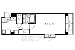 京阪本線 藤森駅 徒歩3分の賃貸マンション 4階1Kの間取り