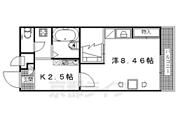 レオパレスラ・リッシュ 2階1Kの間取り