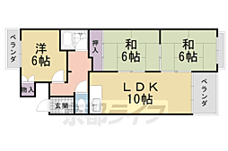 スカイロードとのしろ 3階3LDKの間取り
