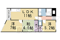 メゾン河忠 2階3LDKの間取り