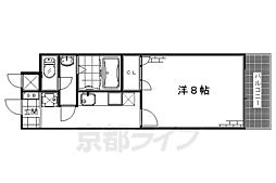 京阪本線 龍谷大前深草駅 徒歩6分の賃貸マンション 6階1Kの間取り