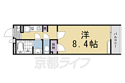 クレイノセントコージア山崎 2階1Kの間取り