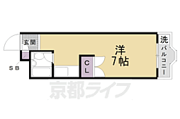 アークヒルズ桃山 1Kの間取図画像