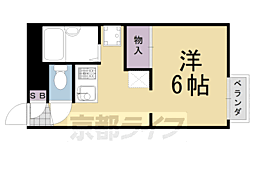 阪急京都本線 洛西口駅 3.6kmの賃貸アパート 2階1Kの間取り