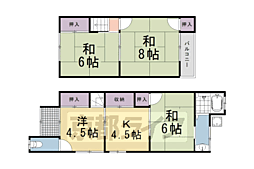 寺戸町東野辺23−14貸家 4DKの間取り