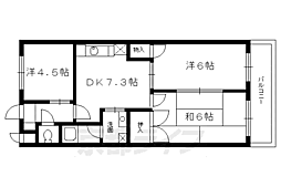 京阪本線 丹波橋駅 徒歩5分の賃貸マンション 1階3DKの間取り