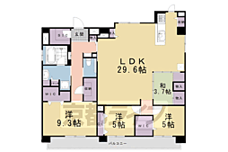 JR東海道・山陽本線 西大路駅 徒歩19分の賃貸マンション 5階4LDKの間取り