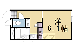 レオパレスＭＩＲＡＩ 1階1Kの間取り