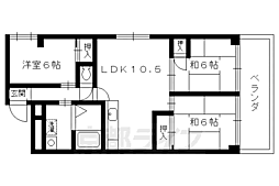 アルカサーノＫＩＴＡＩ 4階3LDKの間取り
