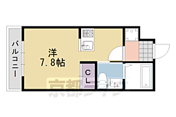 キョウトハウス桂川 ワンルームの間取図画像