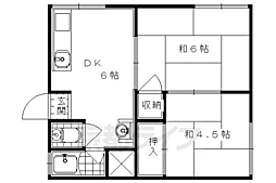なぐさハウス 2DKの間取図画像