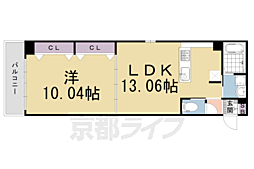 メディナ西院 1LDKの間取図画像