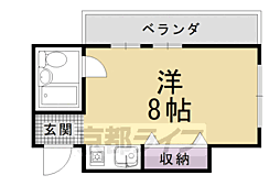 フロールさがの 1Kの間取図画像