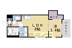 バルダ花園 1LDKの間取図画像