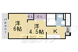 Mirei東福寺 2Kの間取図画像