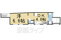 ビオス京都西陣アヤナス 1DKの間取図画像