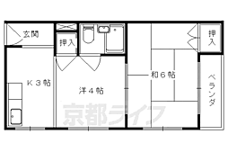 コーポ紅梅 2Kの間取図画像